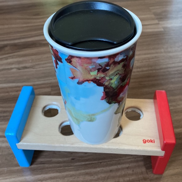 2015 Starbucks Shelby Kregel Water Color World Map Ceramic Coffee/Tea Tumbler - Picture 5 of 11